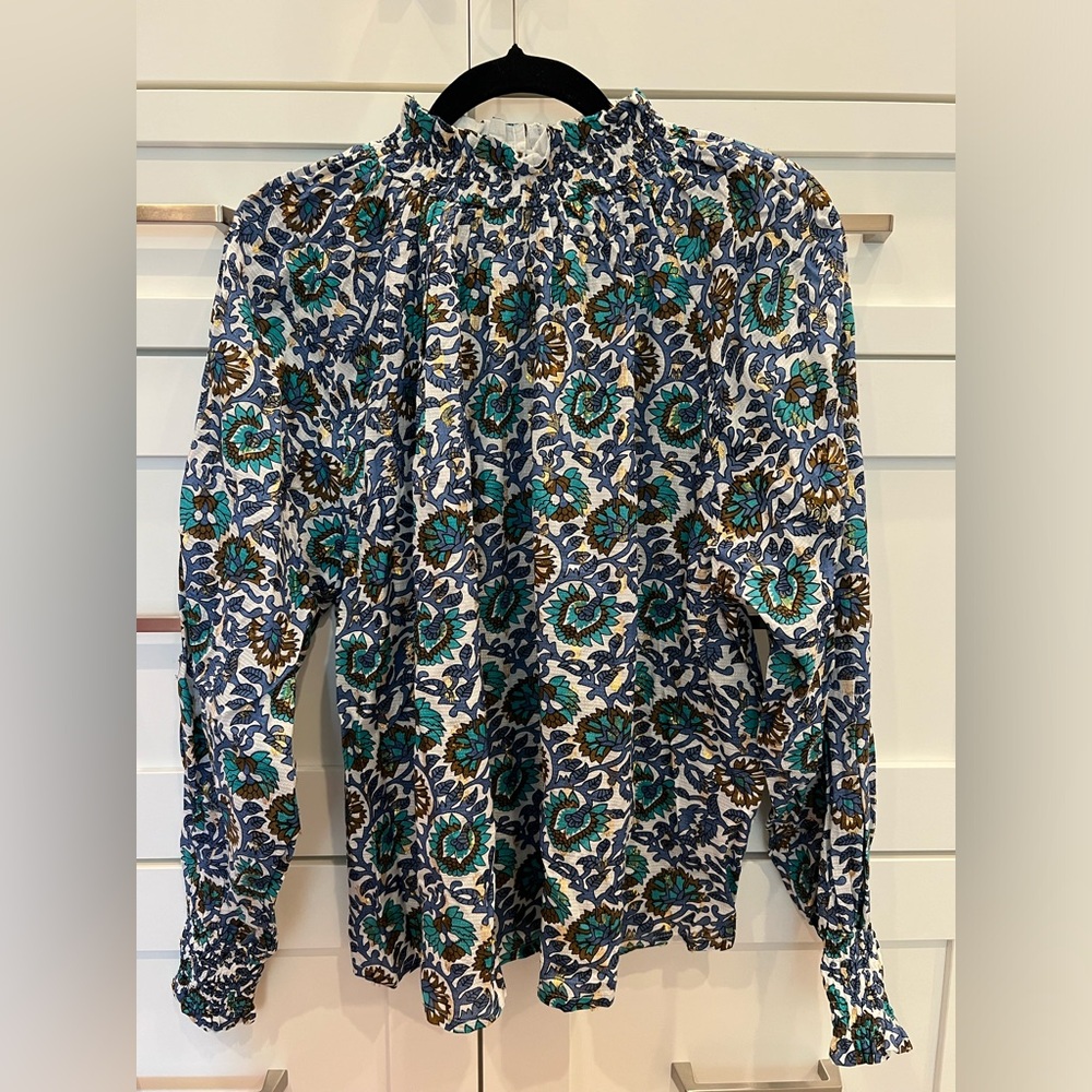 NWT Oliphant high neck blouse Sz. S